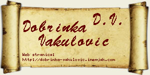 Dobrinka Vakulović vizit kartica